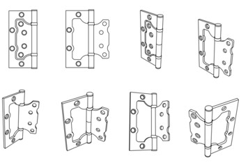 Vector steel butterfly door hinge