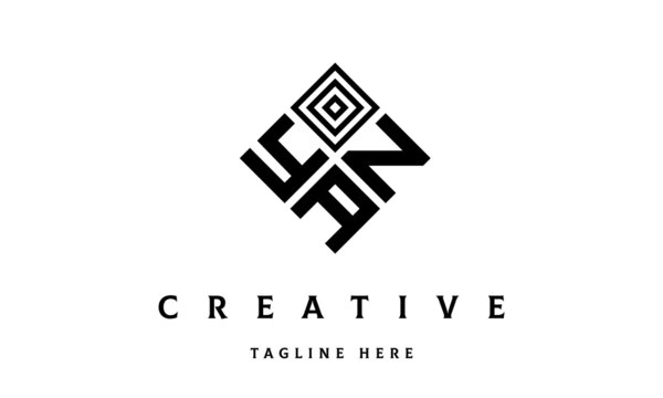 YNA rectangle three latter logo vector
