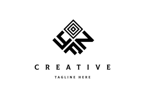 YNF rectangle three latter logo vector