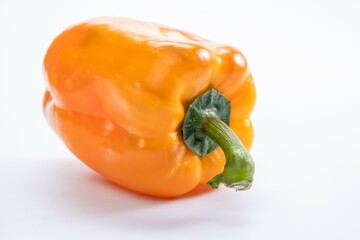 Pepper yellow paprika whole isolated sweet. background white.