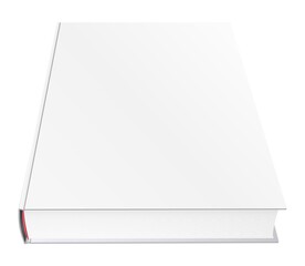 Vector book mockup with blank cover, template illustration