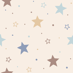 Christmas pattern with stars. Wallpaper concept. Vector