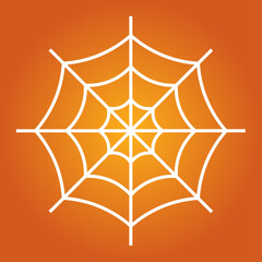 Simple illustration of spider web for Happy Halloween Day