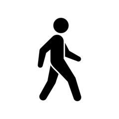 Fototapeta na wymiar Pedestrian glyph icon or walking concept