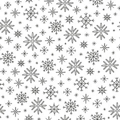 Seamless pattern with snowflakes.