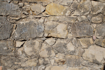 ancient stones wall detail
