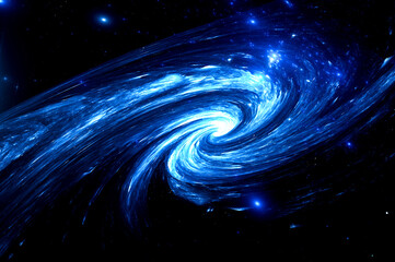 Illustration of Galaxy space Background, The universe consists of stars, black hole, nebula,  sprial galaxy, milky way, planet