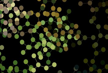 Dark Green, Yellow vector template with artificial intelligence structure.