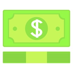 Paper cash green cash. Banknote and denomination.