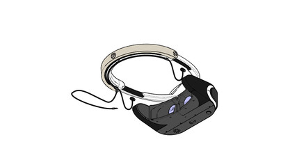 Virtual Reality Headset Illustration