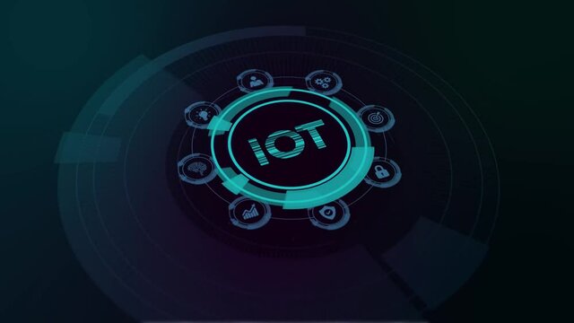 Internet of things - IOT concept. Businessman offer IOT products and solutions.