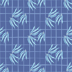 Vintage tropical leaves semless pattern. Retro tropic leaf background.