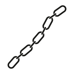 Chain vector icon with links.