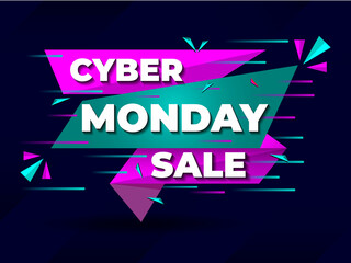 Cyber Monday Sale offer banner, social media post offer design, cyber Monday offer badge, social media cover photo design template,