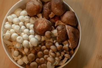 cooking with mushrooms shitake shimeji