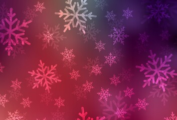 Obraz na płótnie Canvas Light Pink, Red vector pattern in Christmas style.