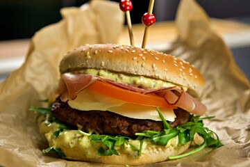 jedzenie gotowanie restauracja pasja kucharz fotografia burgery polędwica marchewka pietruszka - obrazy, fototapety, plakaty