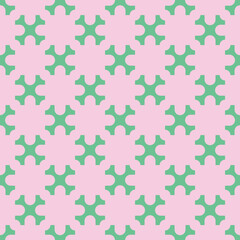 Geometric flowers vector seamless pattern