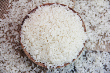 fine dry natural white rice