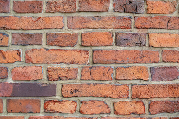 red brick wall, wallpaper or texture