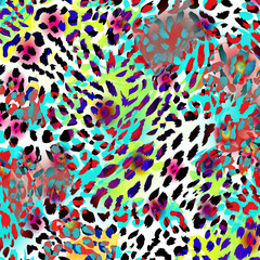 abstract pattern design made with vibrant colors