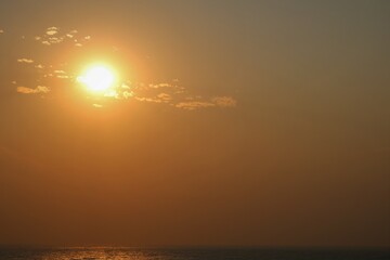 beautiful morning sky at the coast