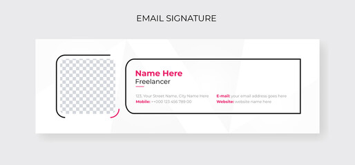 Email Signature Footer Modern Creative And Clean Business Email Signature Design Template. Use For Your Personal Or Corporate Social Media Cover Simple And Minimalist Design For Email Footer.