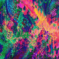 abstract pattern design made with vibrant colors
