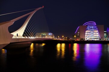 Dublin City landscape by night