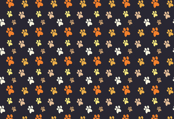 Paws background pattern graphics wallpaper design vector for decorative printing, pet anima Abstract seamless vector pattern wallpaper background design for cloth