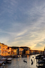 Traditional Gondola in the Canal Grande, Venice, Italy