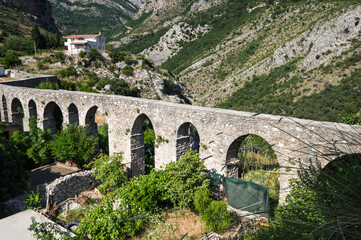 View of the aqueduct in Stari Bar