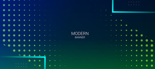 Abstract green elegant geometric colorful decorative design banner background