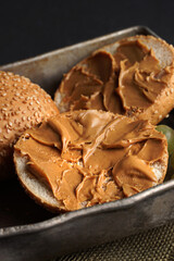 Peanut Butter Open Face Sandwich