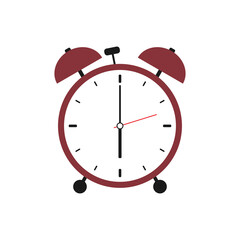 Retro alarm clock with bells. Illustration.