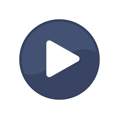 Play button. Video-audio player. Vector illustration. Isolated over white background.