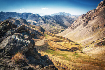 Valley in Kholeno Massif in Central Alborz Mountains, Iran