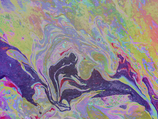 Abstract splashes painting color texture. Colorful abstract art oil paint acrylic color on canvas for background. Colorful dark and bright paint texture. Holographic stains