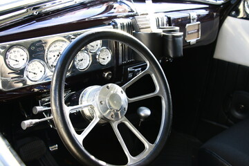 Vintage Car Interior Close-Up