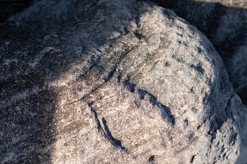 close up of rock texture at beach 