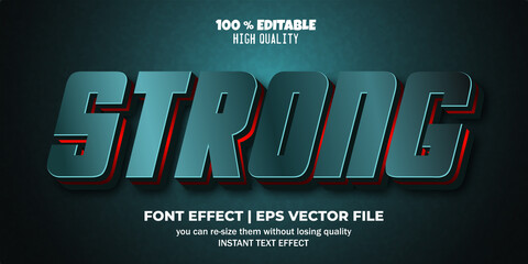 Strong 3d editable text effect