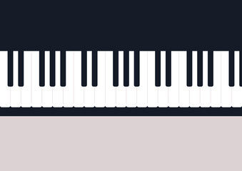 Fototapeta premium 5 A top view of the piano keys, a copy space music concept