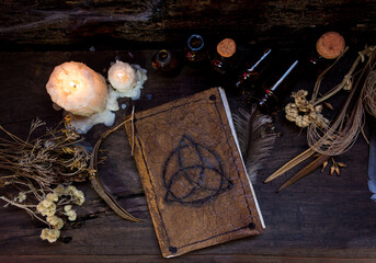 set of objects symbols of esoteric rituals