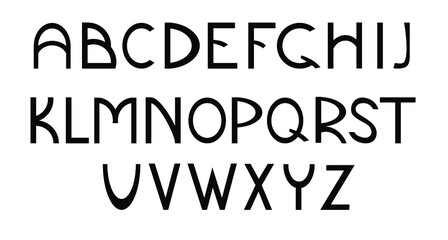 Alphabet, sans serif font. Capital letters.