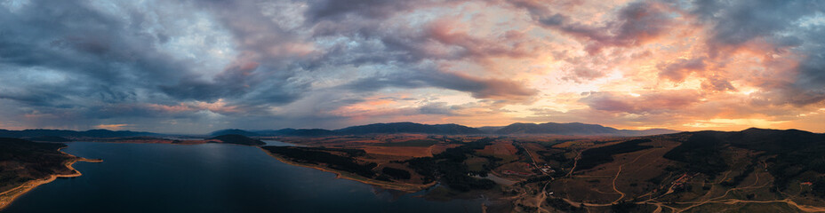 Morning over jrebchevo lake in Bulgaria.
