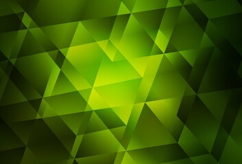 Dark Green vector low poly background.