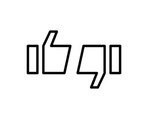 like icon vector. Thumbs up icon. social media icon. Like and dislike icon. Thumbs up and thumbs down.