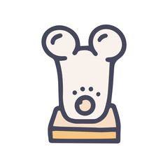 face massager color vector doodle simple icon