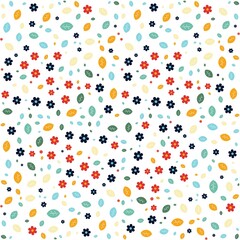 Colorful flower and leaves background. Abstract pattern background. Colorful wrapping paper.