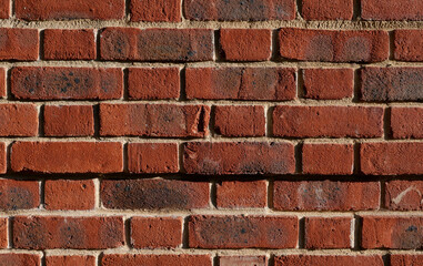 Full frame image of weathered old brick wall with copy space